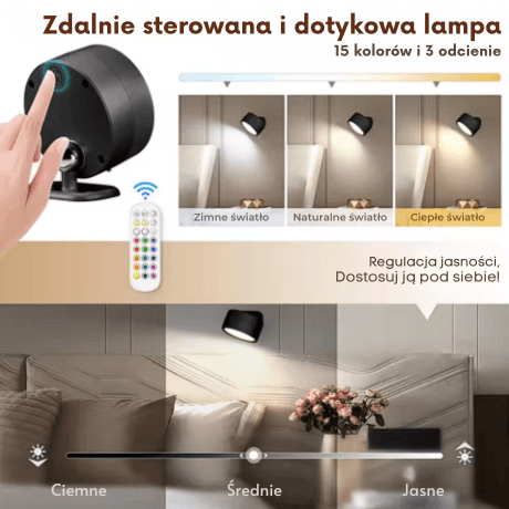 "NightSphere" - Bezprzewodowe Naścienne Lampy LED