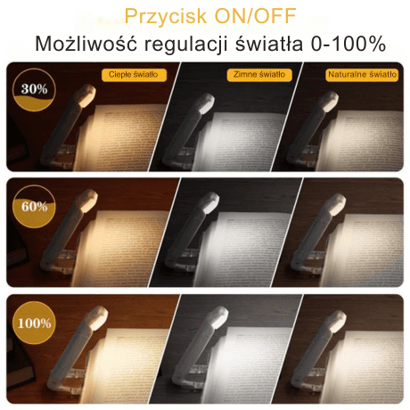 "BookBright" - Bezprzewodowa Lampka Nocna LED do Czytania